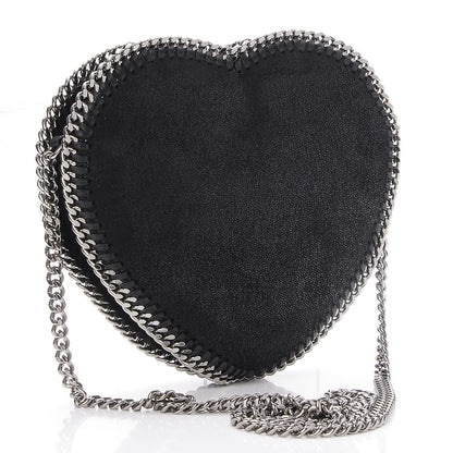 Stella McCartney Shaggy Deer Falabella Heart Crossbody Bag Black 3 of 8
