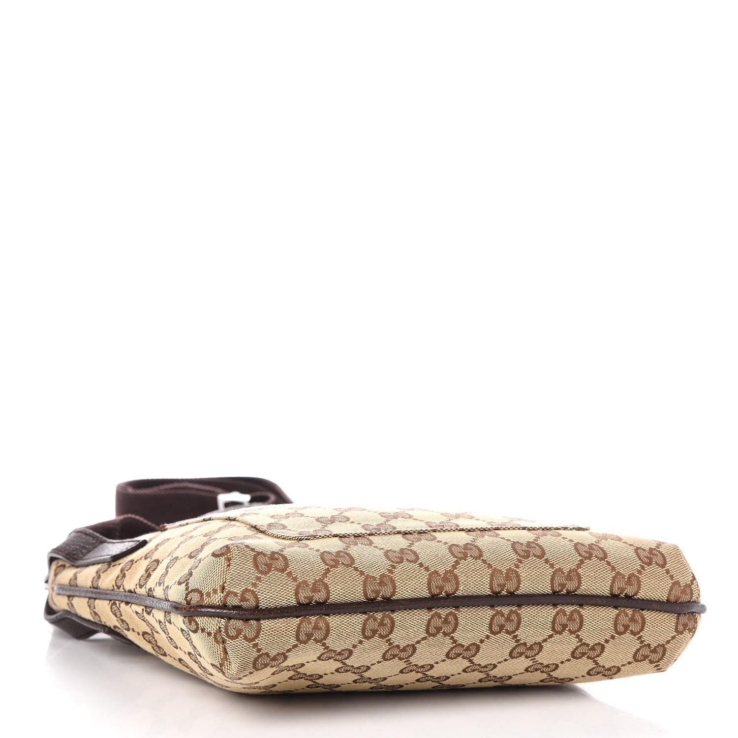 Gucci Monogram Flat Messenger Bag Dark Brown 4 of 8