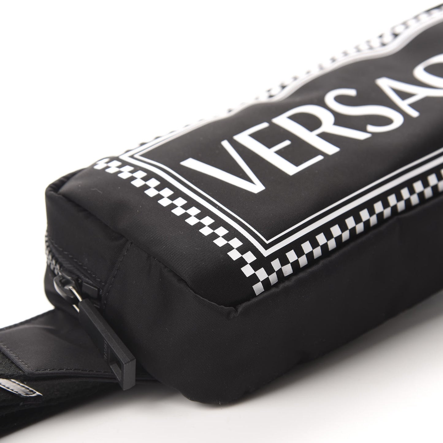 Nylon Logo Two Tone Belt Bag Black