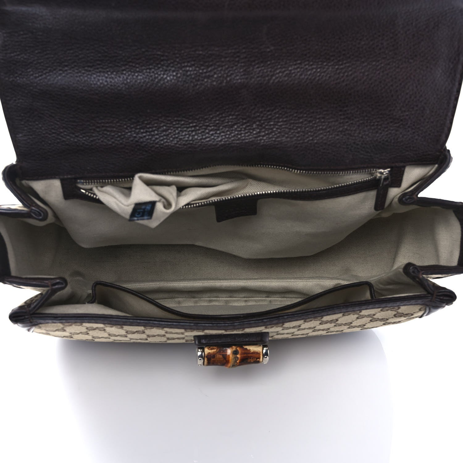 Gucci Monogram Large New Bamboo Top Handle Bag Brown 5 of 11