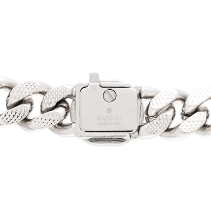 Gucci Metal Script Choker Necklace Silver 4 of 5