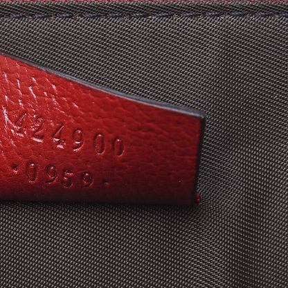 Gucci GG Supreme Monogram Tian Large Zip Pouch Beige Multicolor Red 8 of 8