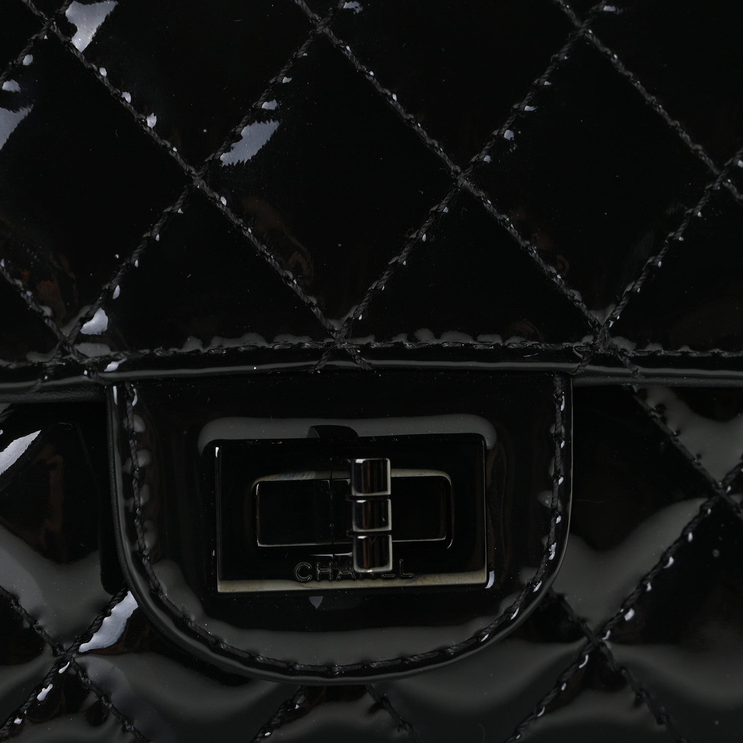 Chanel Patent Calfskin Quilted 2.55 Reissue Mini Flap So Black 2 of 10
