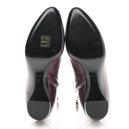 Saint Laurent Nappa Lou 75 Ankle Zip Boot 37 Dark Violet 5 of 10