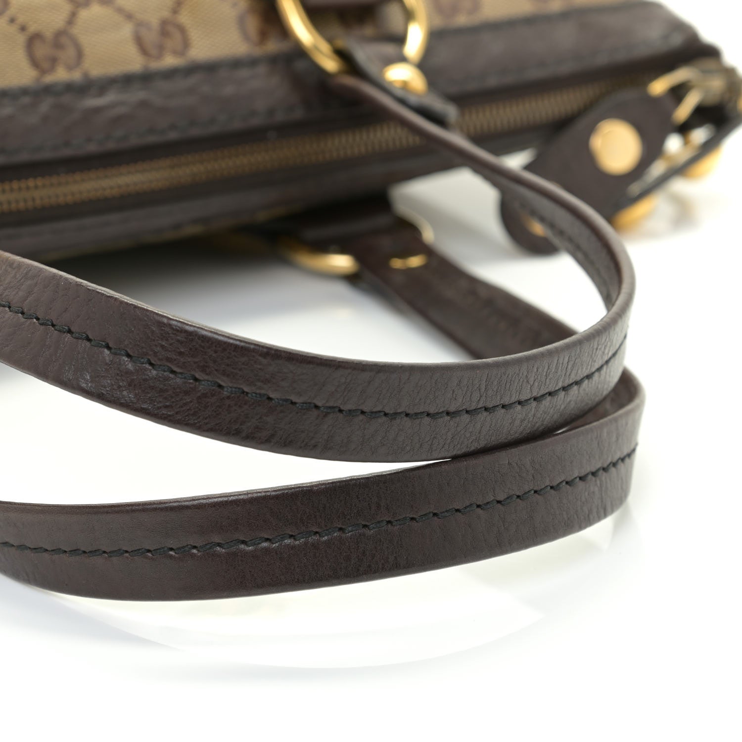 Gucci Crystal Monogram Small Babouska Tote Dark Brown 12 of 13