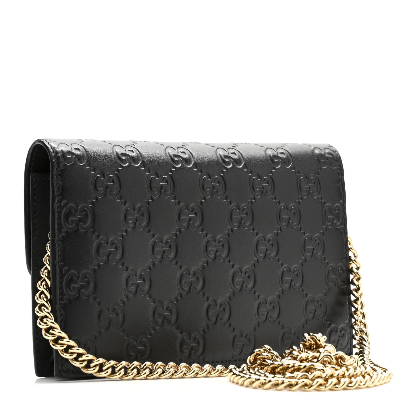 Guccissima Icon Chain Wallet Black Black