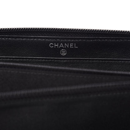 Chanel Caviar Timeless CC Zip Around Wallet Black 6 of 9