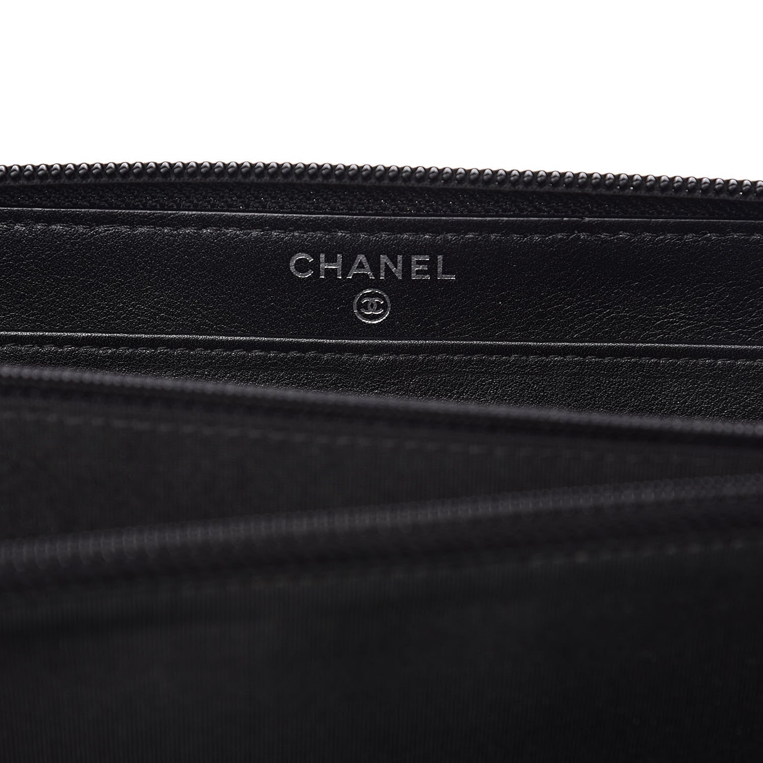 Chanel Caviar Timeless CC Zip Around Wallet Black 6 of 9