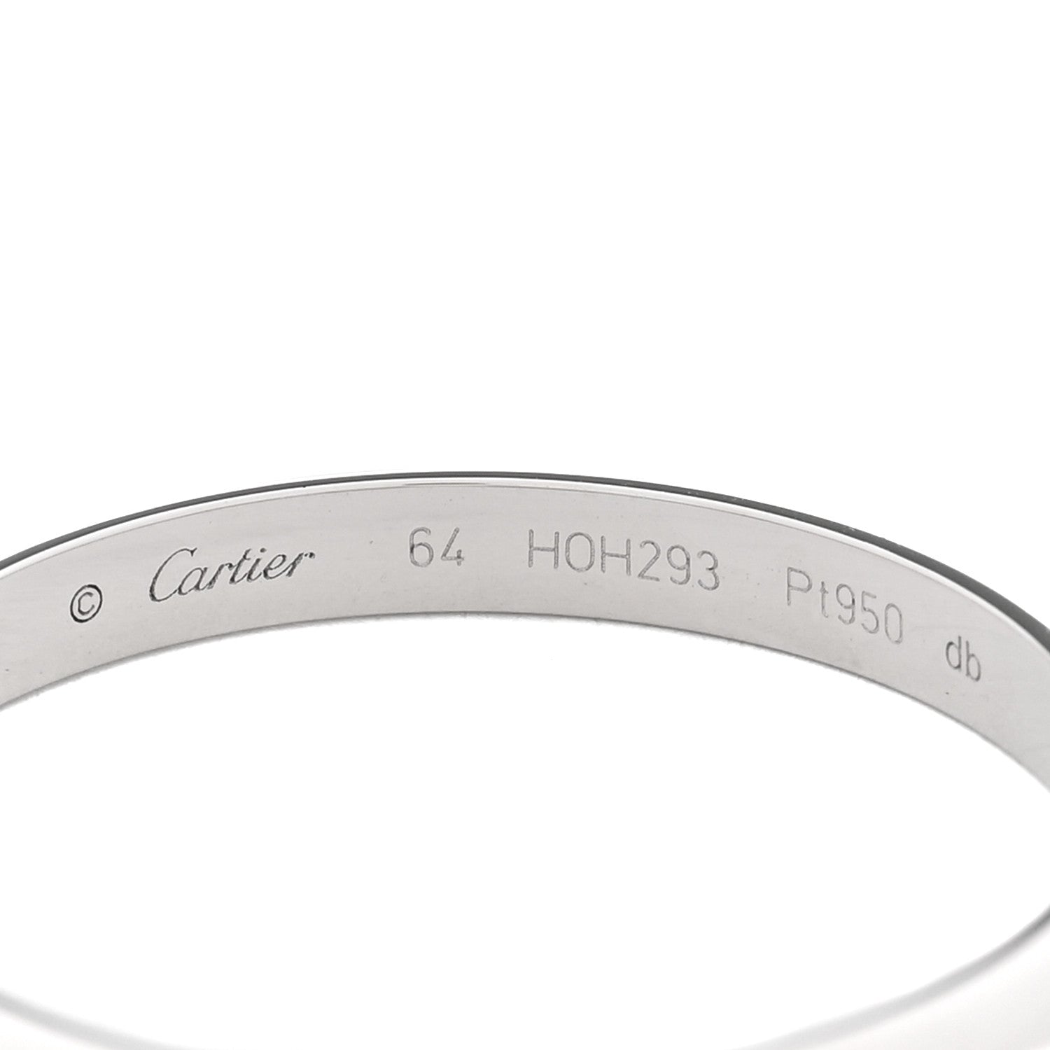 Cartier Platinum 2.5mm 1895 Wedding Band Ring 64- 10.75 4 of 4