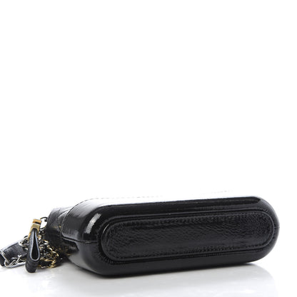 Chanel Patent Goatskin Quilted Small Gabrielle Clutch With Chain Black 4 of 9
