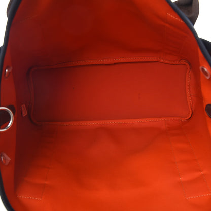 Hermes Toile Sac De Pansage Groom Bleu Navy Feu 7 of 13