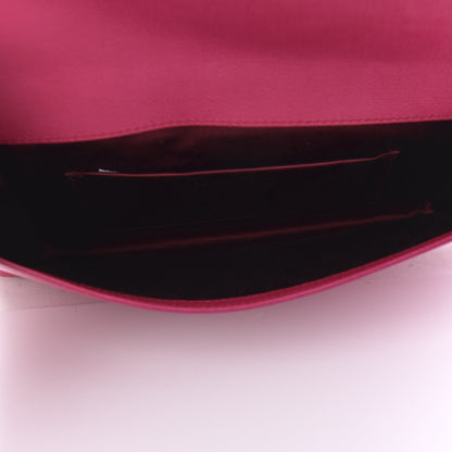 Saint Laurent Textured Calfskin Y Ligne Clutch Fuchsia 5 of 9