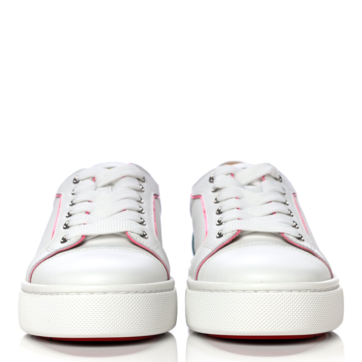 Calfskin Patent Vieirissima Flat Sneakers 36.5 White Multi