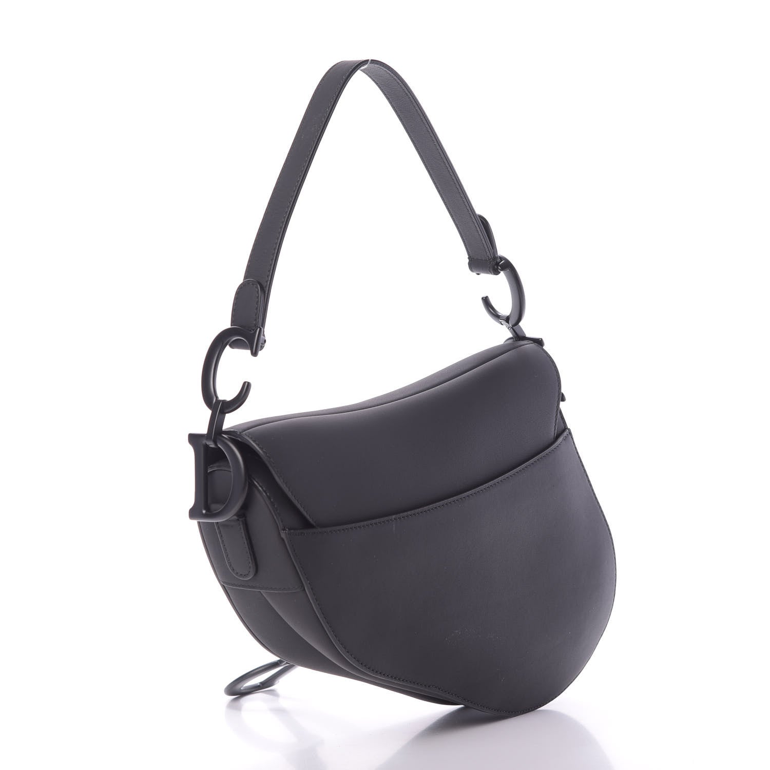 Christian Dior Ultra Matte Calfskin Saddle Bag Black 3 of 11