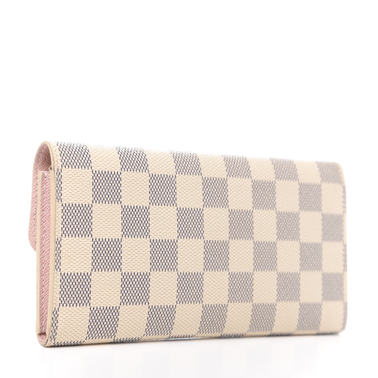 Louis Vuitton Damier Azur Emilie Wallet Rose Ballerine 3 of 8