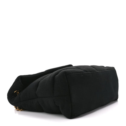 Saint Laurent Wool Jersey Quilted Medium Loulou Puffer Monogram Chain Black 4 of 10