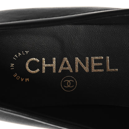 Chanel Lambskin Quilted CC Turnlock Loafers 38.5 Black 8 of 9