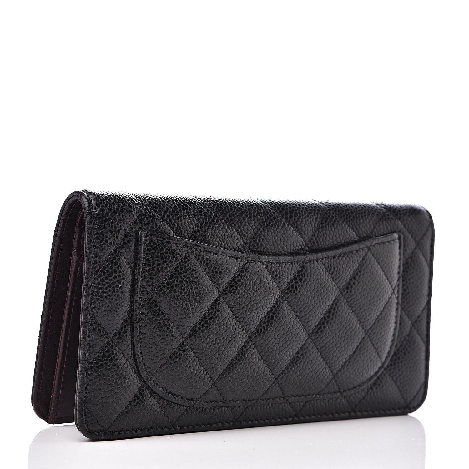 Chanel Caviar Quilted Yen Wallet Black 2 of 11