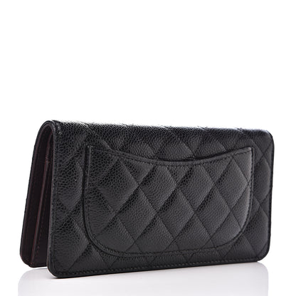 Chanel Caviar Quilted Yen Wallet Black 2 of 11