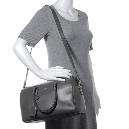 Saint Laurent Leather Classic Duffle 6 Bag Gray 2 of 8