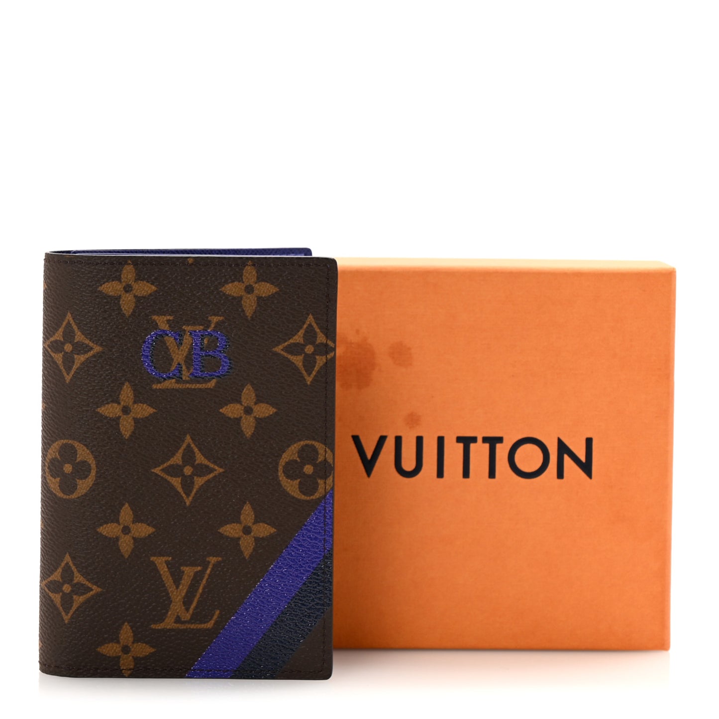 Monogram My LV Heritage Passport Cover Violet Bleu Marine