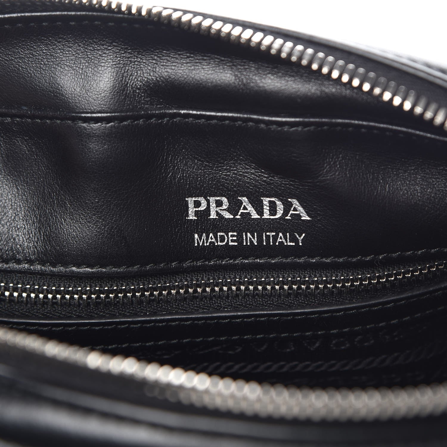 Prada Soft Calfskin Diagramme Crossbody Bag Black 7 of 7