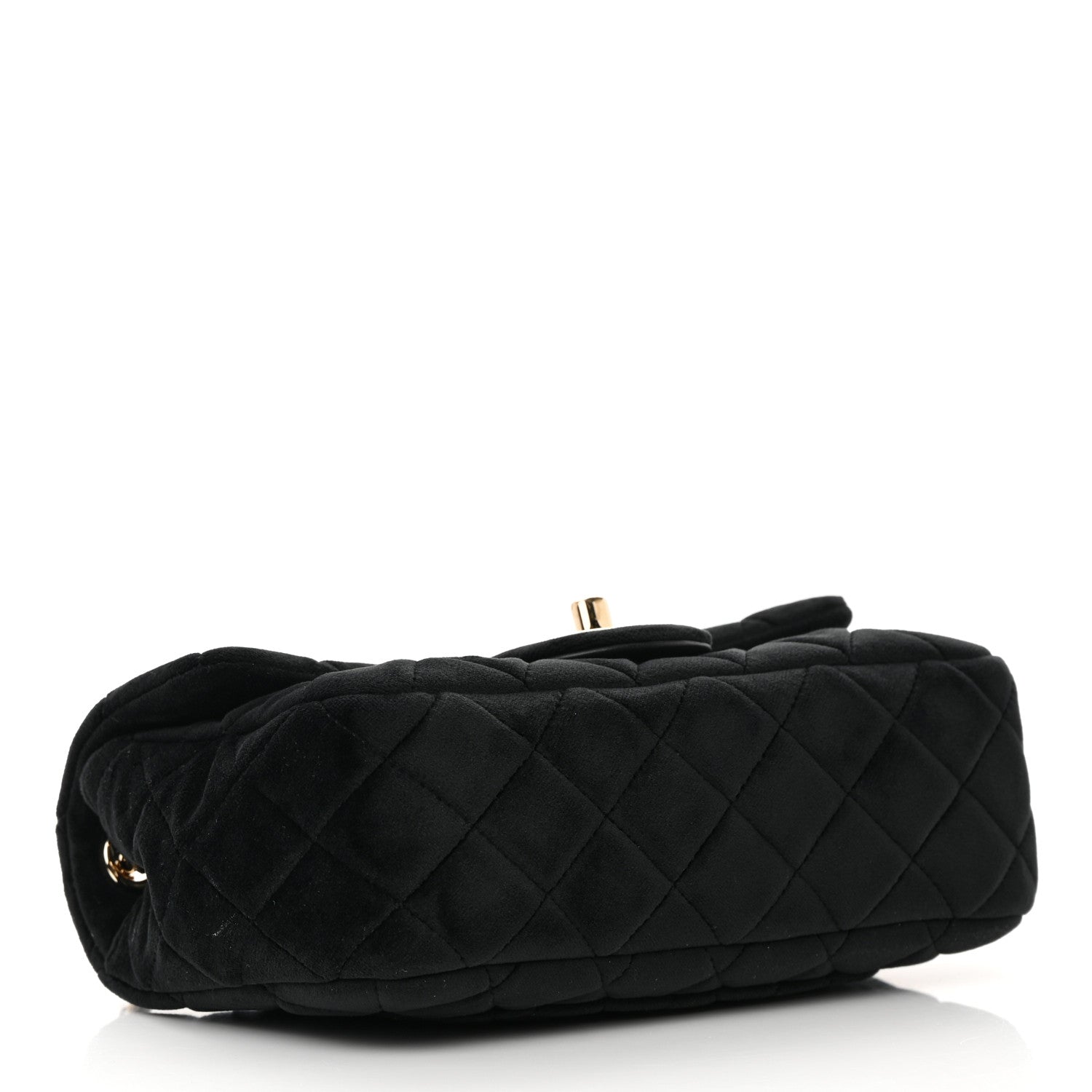 Chanel Velvet Quilted Mini Rectangular Pearl Crush Flap Black 4 of 13