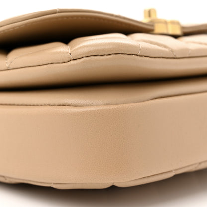 Chanel Lambskin Quilted Strass Small CC Top Handle Flap Beige 9 of 11