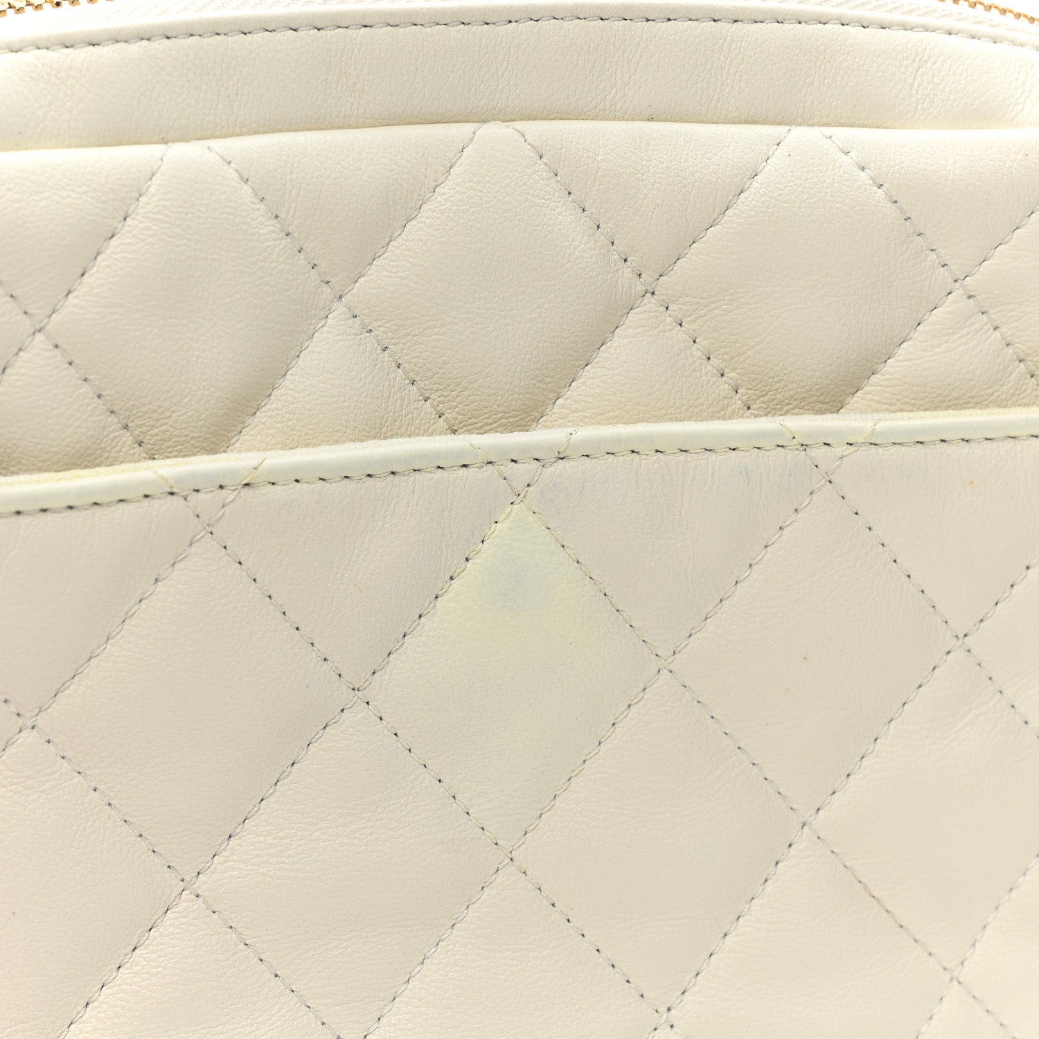 Chanel Calfskin Quilted Small Camera Case White 11 of 11
