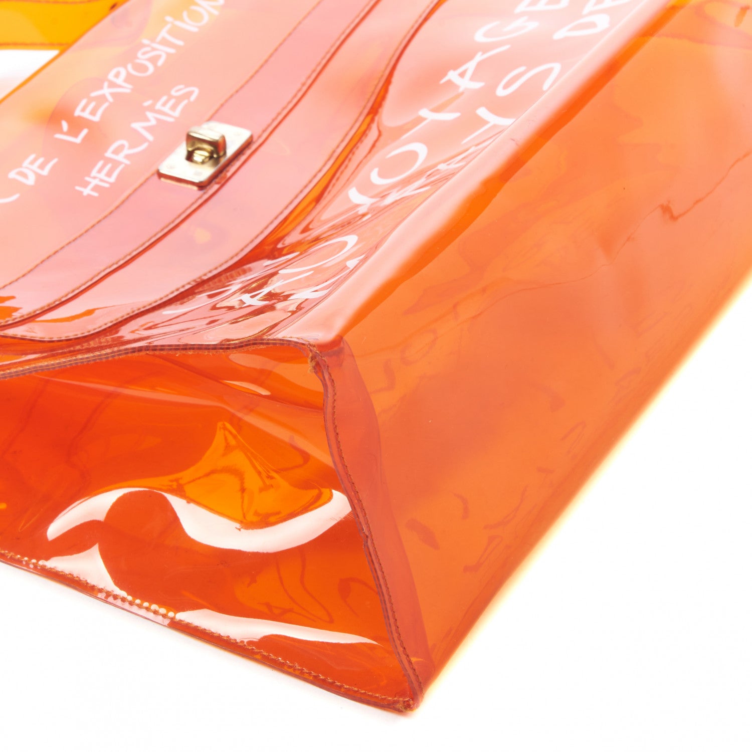 Hermes Vinyl Souvenir De L'Exposition Kelly Orange 6 of 7