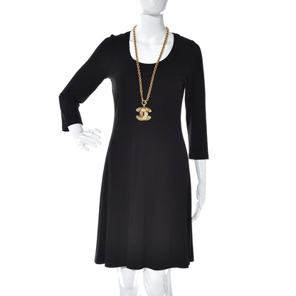 Chanel Quilted Large CC Long Chain Necklace Gold 3 of 23