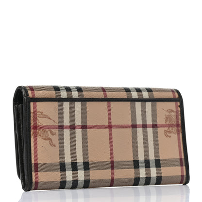 Burberry Haymarket Check Penrose Continental Wallet Chocolate 3 of 7