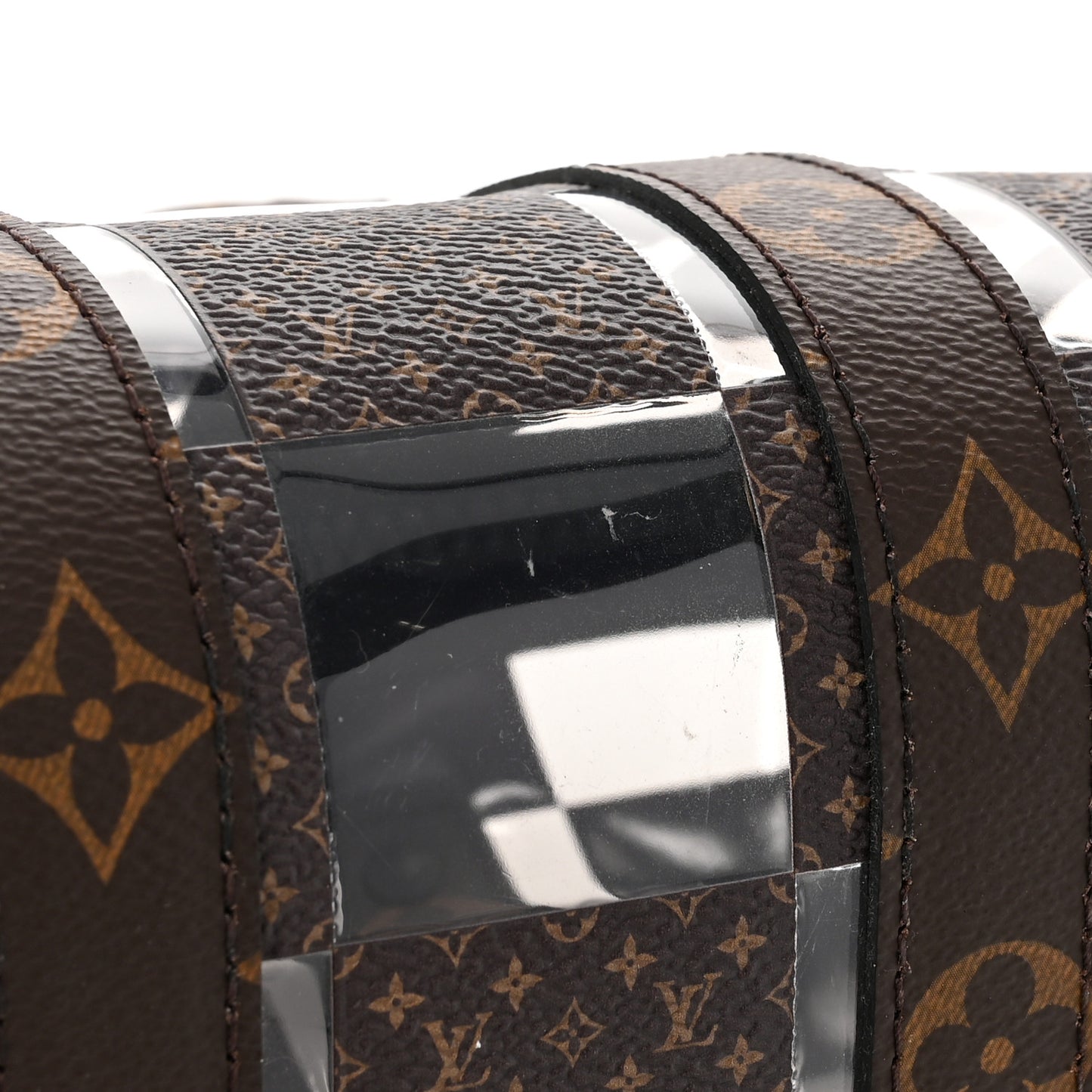 PVC Monogram Chess Keepall Bandouliere 25