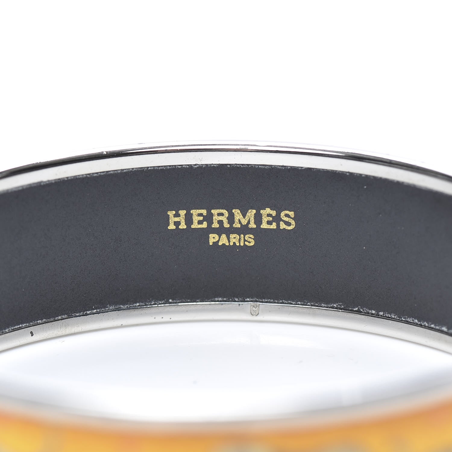 Hermes Enamel Printed Elephants Grazing Wide Bracelet 70 4 of 7