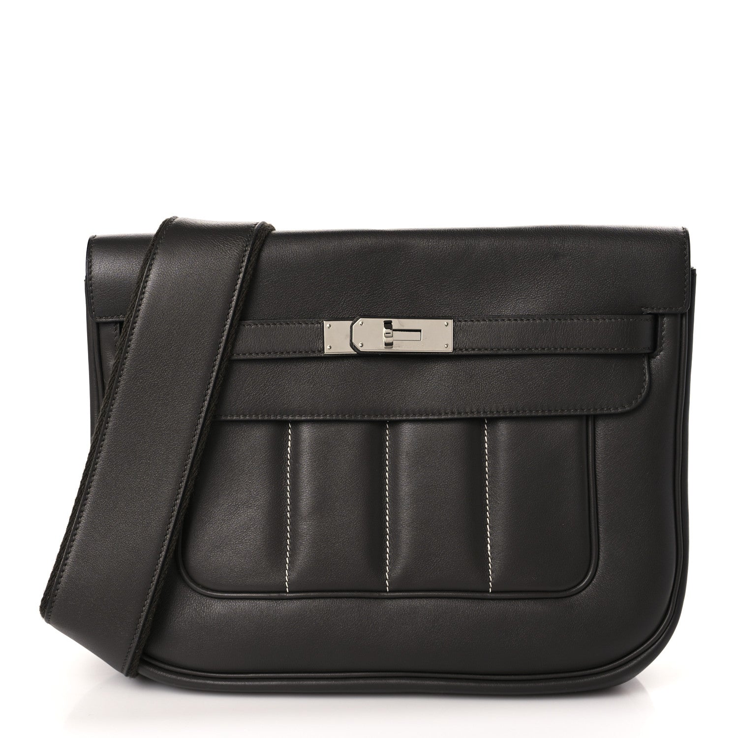 Hermes Veau Swift Sac Berline 28 Graphite Etoupe 1 of 9