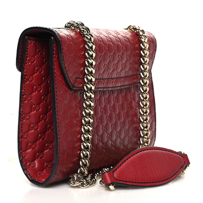 Gucci Soft Microguccissima Mini Emily Chain Shoulder Bag Rosso 3 of 11