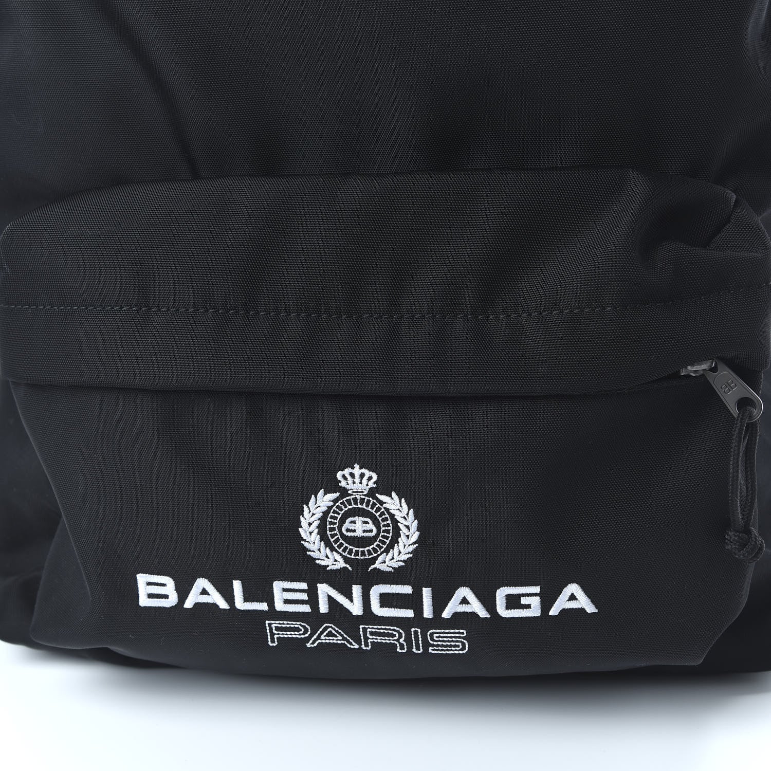 Balenciaga Nylon Crest Logo Explorer Backpack Black 8 of 8
