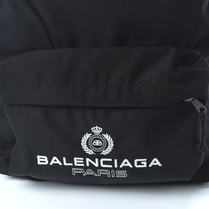Balenciaga Nylon Crest Logo Explorer Backpack Black 8 of 8