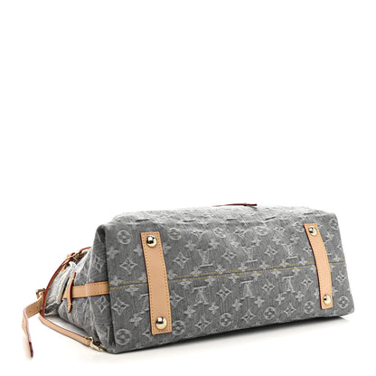 Louis Vuitton Monogram Denim CarryAll MM Washed Grey 4 of 11