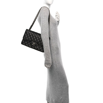 Chanel Caviar Quilted Jumbo Double Flap Black 2 of 10