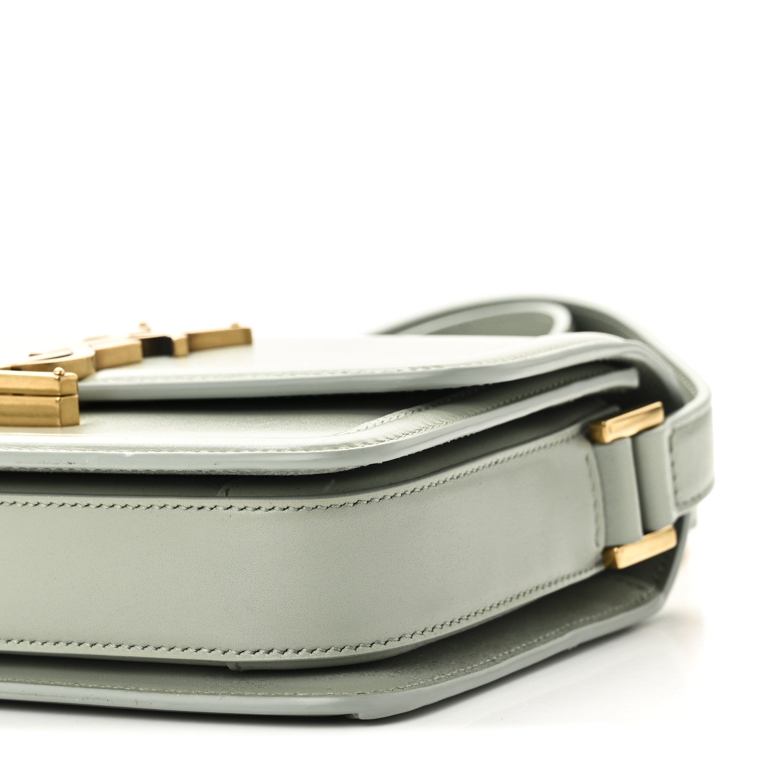 Saint Laurent Smooth Calfskin Small Solferino Satchel Acqua 9 of 9