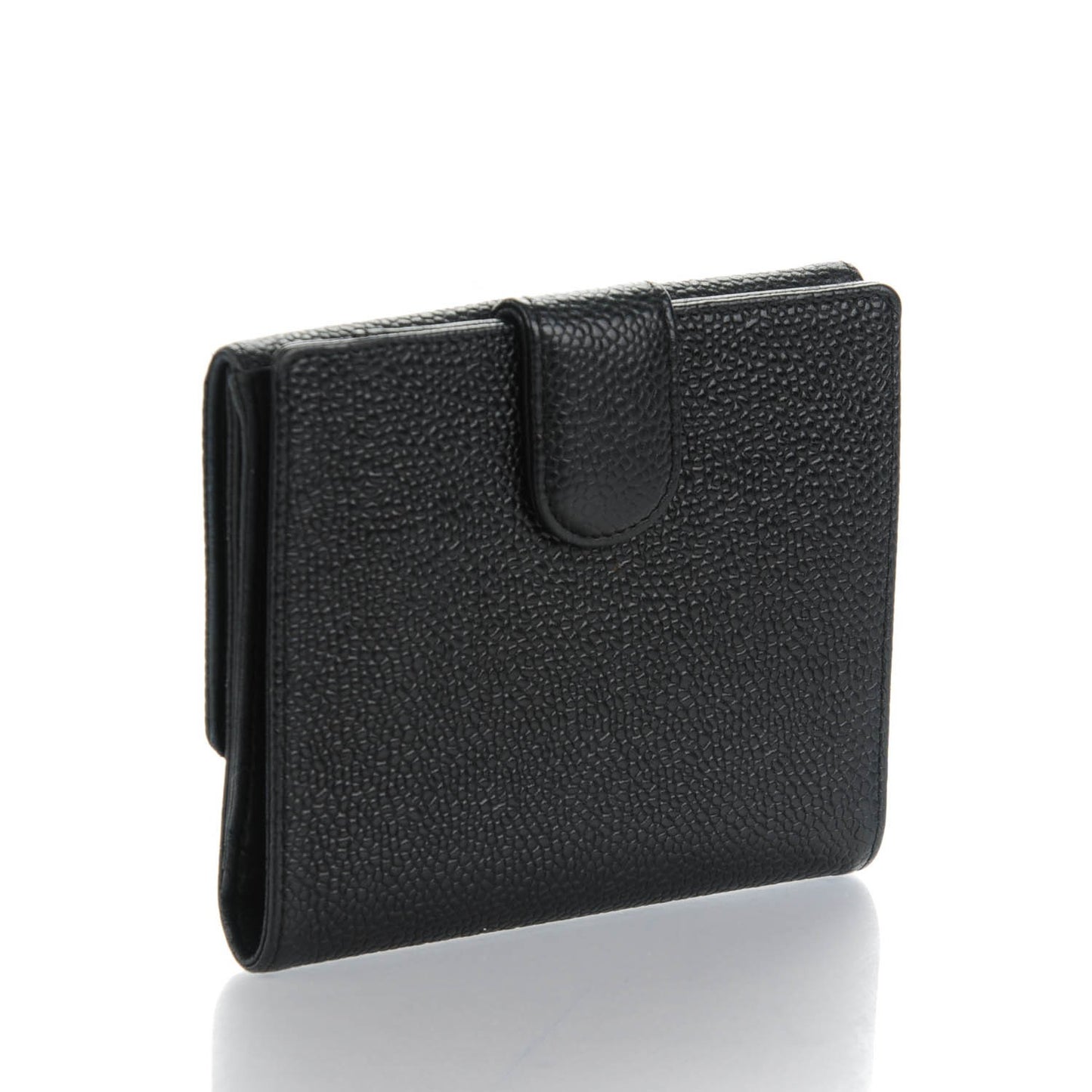 Caviar Timeless CC Compact French Wallet Black