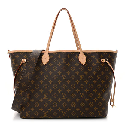 Louis Vuitton Monogram Stamped Inside Out Neverfull Bandouliere GM Beige 1 of 9