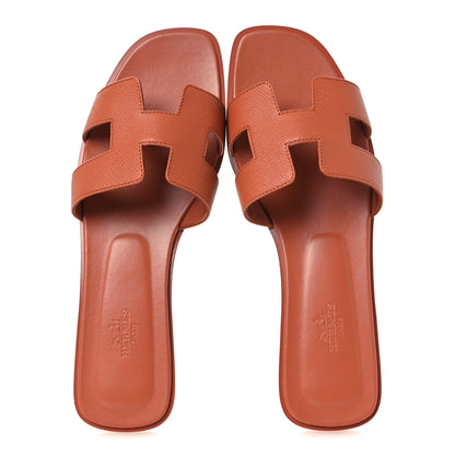 Hermes Epsom Oran Sandals 40 Orange Canyon 2 of 11