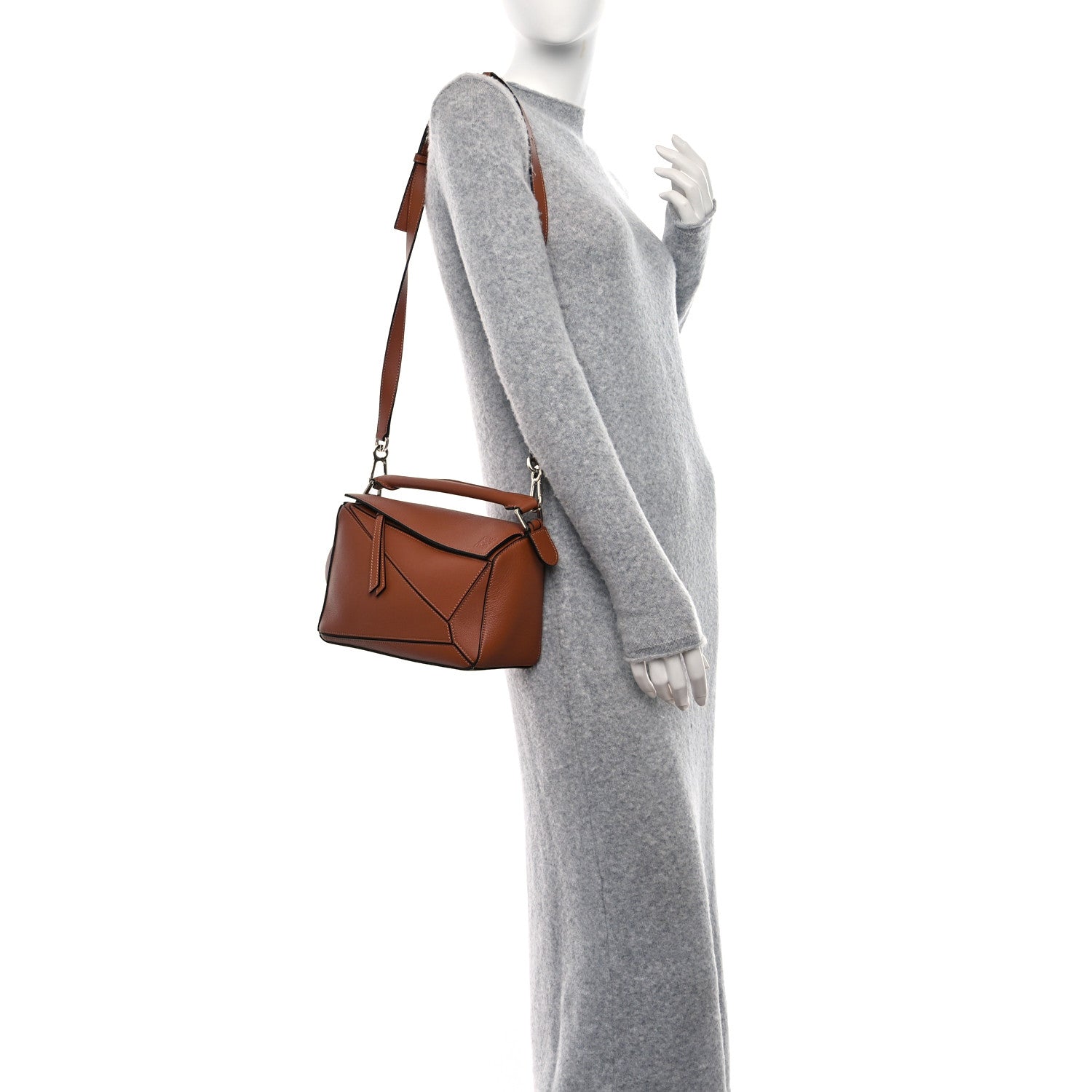 Loewe Calfskin Small Puzzle Bag Tan 3 of 8