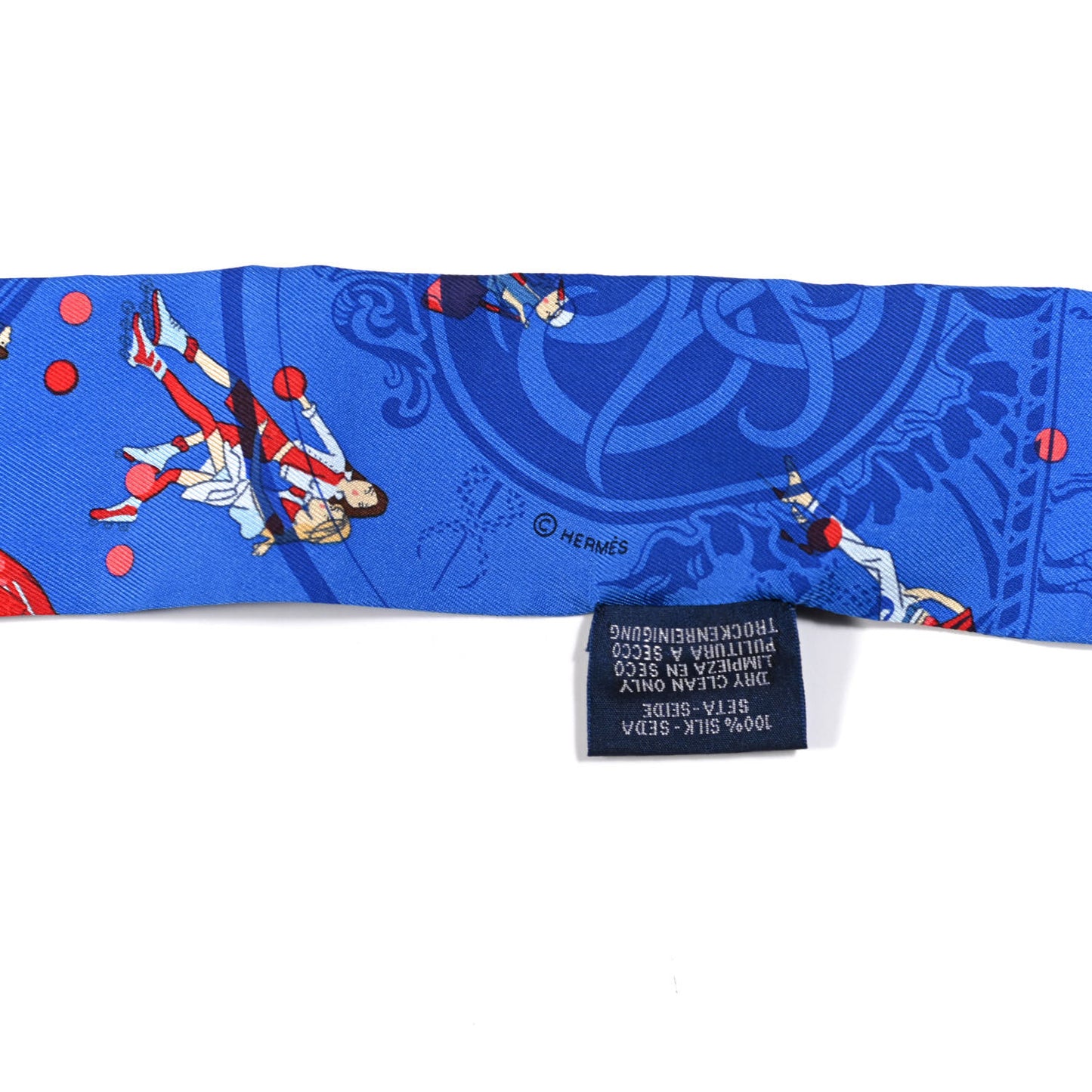 Silk Ex-Libris Les Parisiennes Twilly Bleu Royal Rouge Ciel