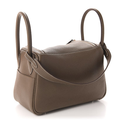 Hermes Taurillon Clemence Lindy 26 Etoupe 3 of 11