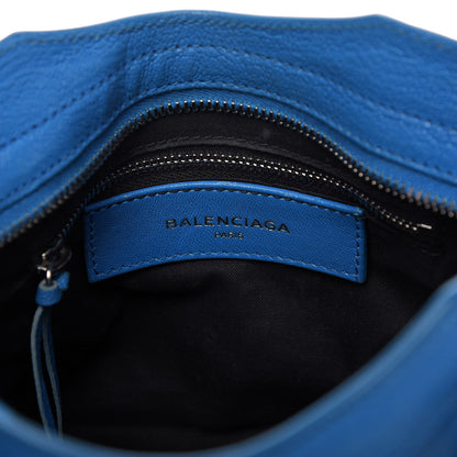 Balenciaga Chevre Gold Metallic Edge Hardware Mini City Bleu Ceylon 8 of 9