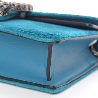 Gucci Velvet Super Mini Dionysus Shoulder Bag Pavone Cyan 9 of 9