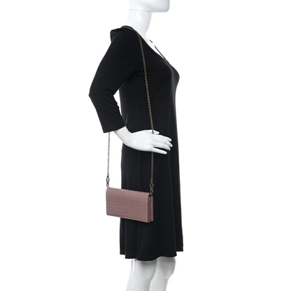 Bottega Veneta Nappa Intrecciato Continental Wallet on Chain Violet 2 of 11